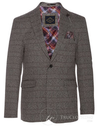 Cavani Dominic - Blazer elegante vintage marrón para hombre