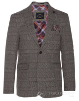 Cavani Dominic - Blazer elegante vintage marrón para hombre