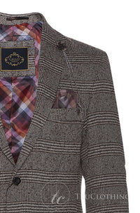 Cavani Dominic - Blazer elegante vintage marrón para hombre