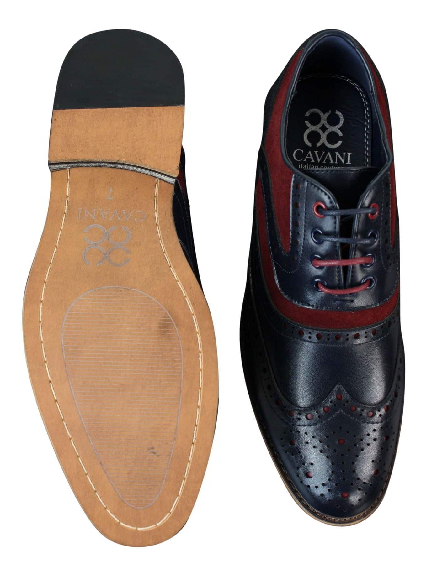 Zapatos de vestir estilo Gatsby Brouges para hombre, de piel auténtica y ante con cordones, estilo casual elegante y retro.