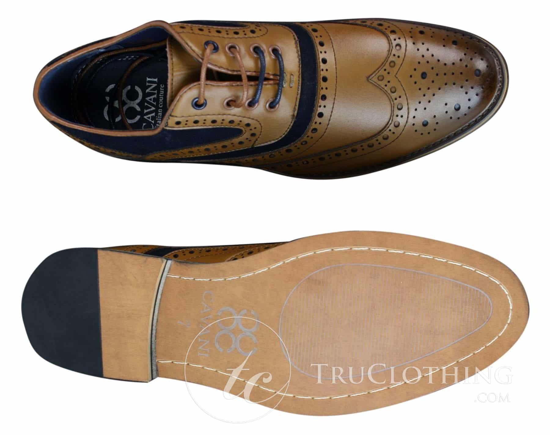 Zapatos de vestir estilo Gatsby Brouges para hombre, de piel auténtica y ante con cordones, estilo casual elegante y retro.