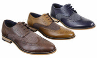 Cavani Horatio - Zapatos Oxford de hombre de tweed y piel