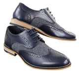Cavani Horatio - Zapatos Oxford de hombre de tweed y piel