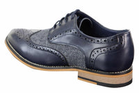 Cavani Horatio - Zapatos Oxford de hombre de tweed y piel