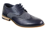 Cavani Horatio - Zapatos Oxford de hombre de tweed y piel