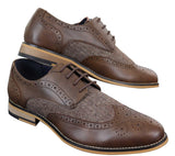 Cavani Horatio - Zapatos Oxford de hombre de tweed y piel