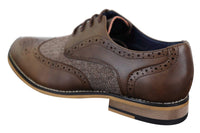 Cavani Horatio - Zapatos Oxford de hombre de tweed y piel