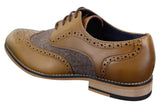 Cavani Horatio - Zapatos Oxford de hombre de tweed y piel