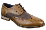 Cavani Horatio - Zapatos Oxford de hombre de tweed y piel