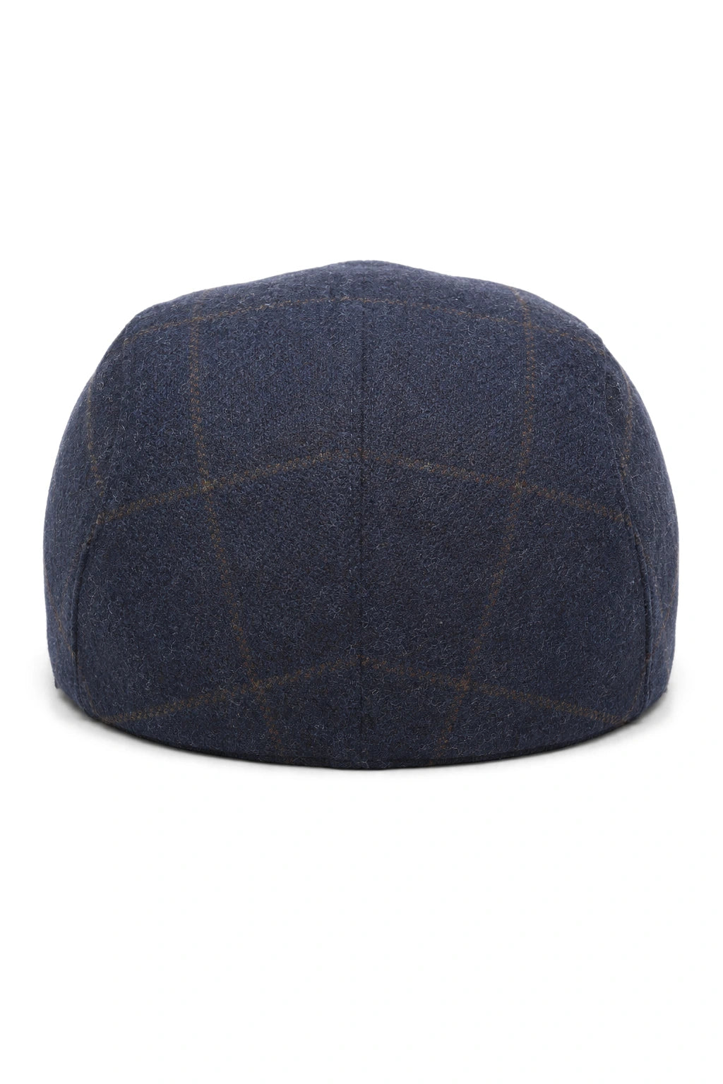 Gorra plana Cavani Kempson - Gorro de hombre de lana tweed a cuadros estilo abuelo vintage - Verde oliva/Azul marino