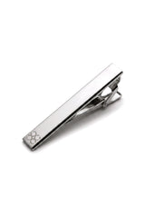 Corbata de satén Cavani - Corbata, pañuelo y pinza de corbata de satén de seda a juego para hombre, con estampado de lunares, ideal para bodas, graduaciones y la oficina.