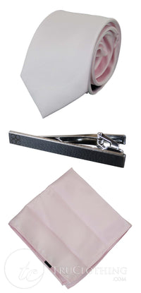 Corbata de satén Cavani - Corbata, pañuelo y pinza de corbata de satén de seda a juego para hombre, con estampado de lunares, ideal para bodas, graduaciones y la oficina.