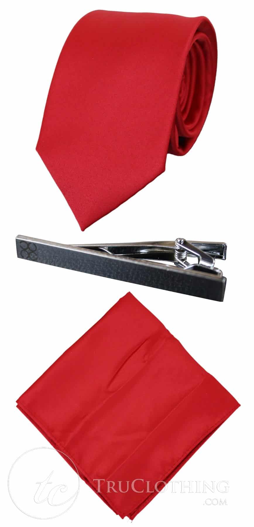 Corbata de satén Cavani - Corbata, pañuelo y pinza de corbata de satén de seda a juego para hombre, con estampado de lunares, ideal para bodas, graduaciones y la oficina.
