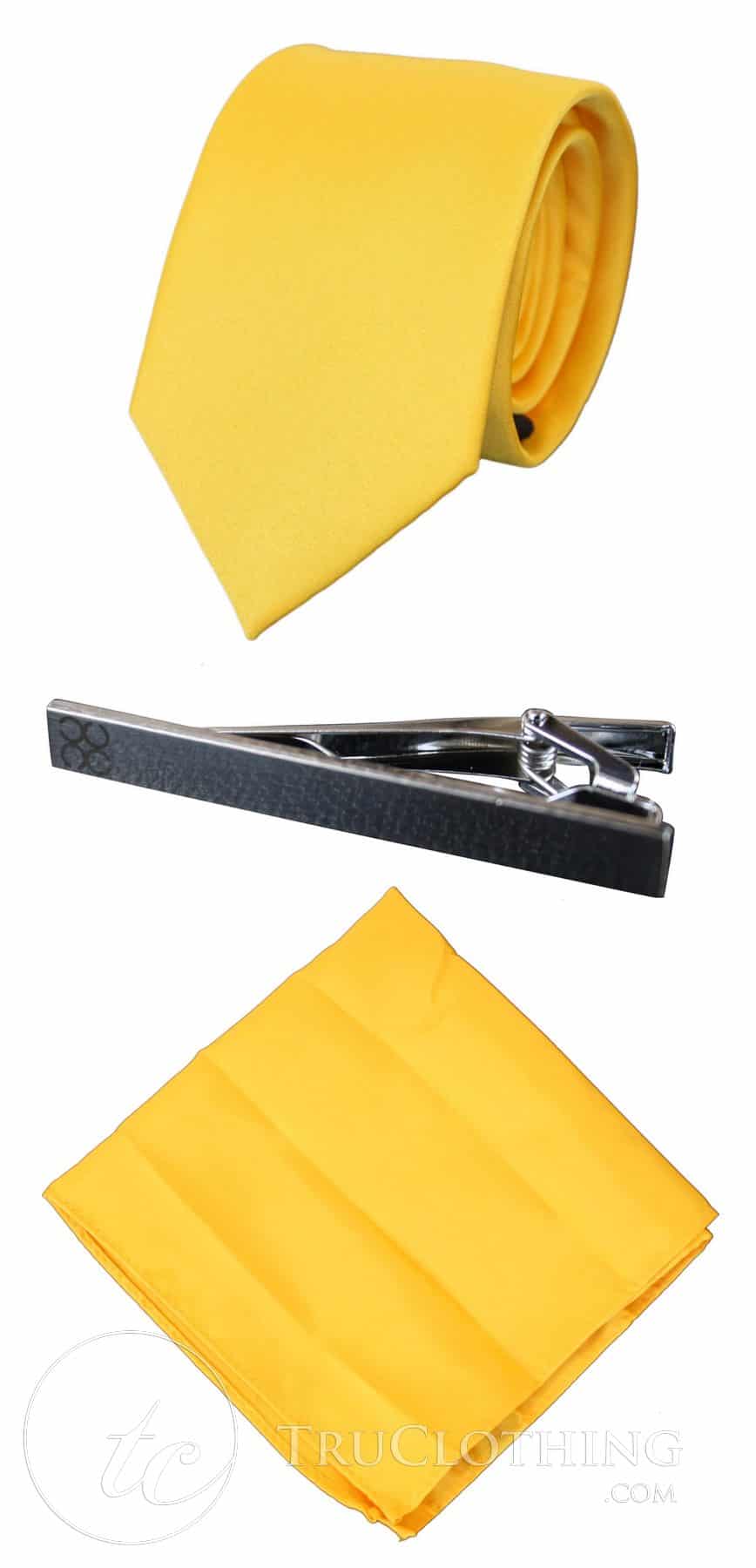 Corbata de satén Cavani - Corbata, pañuelo y pinza de corbata de satén de seda a juego para hombre, con estampado de lunares, ideal para bodas, graduaciones y la oficina.