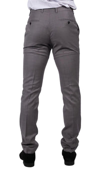 Pantalones de hombre gris claro con costura clásica para bodas, verano y graduaciones. Clásicos para novios.
