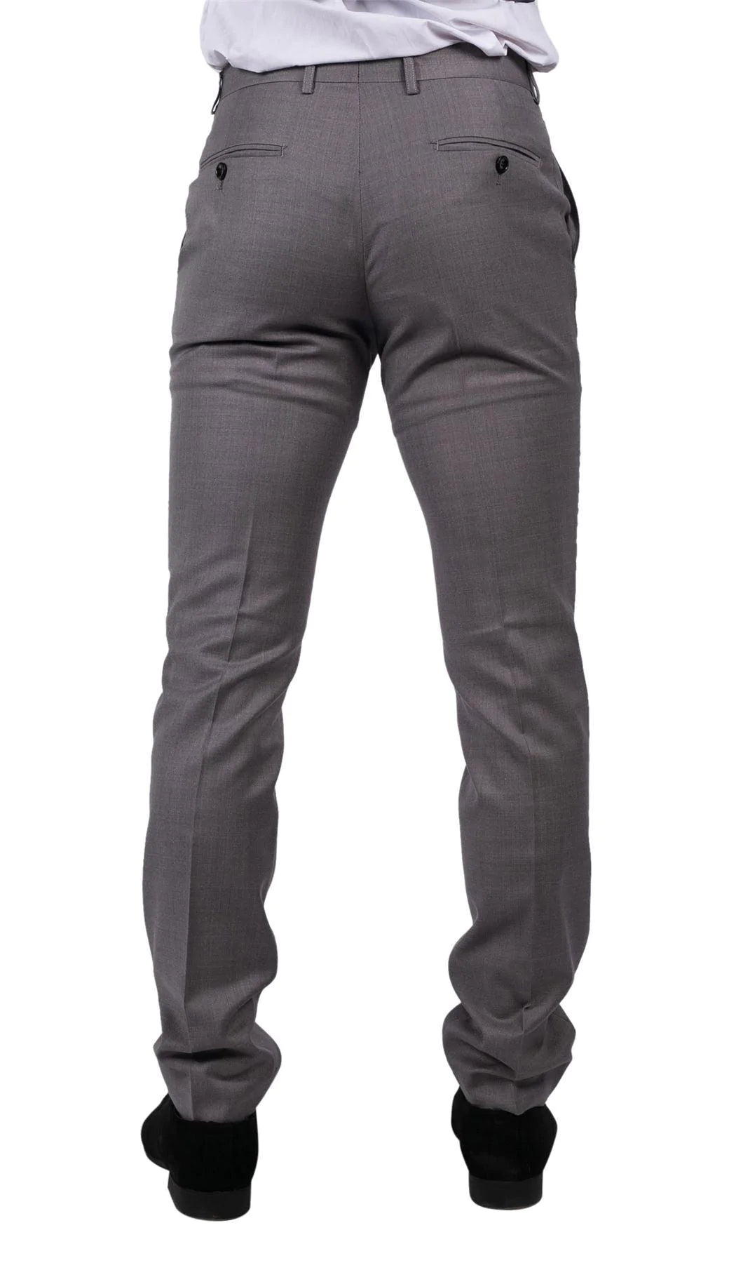 Pantalones de hombre gris claro con costura clásica para bodas, verano y graduaciones. Clásicos para novios.