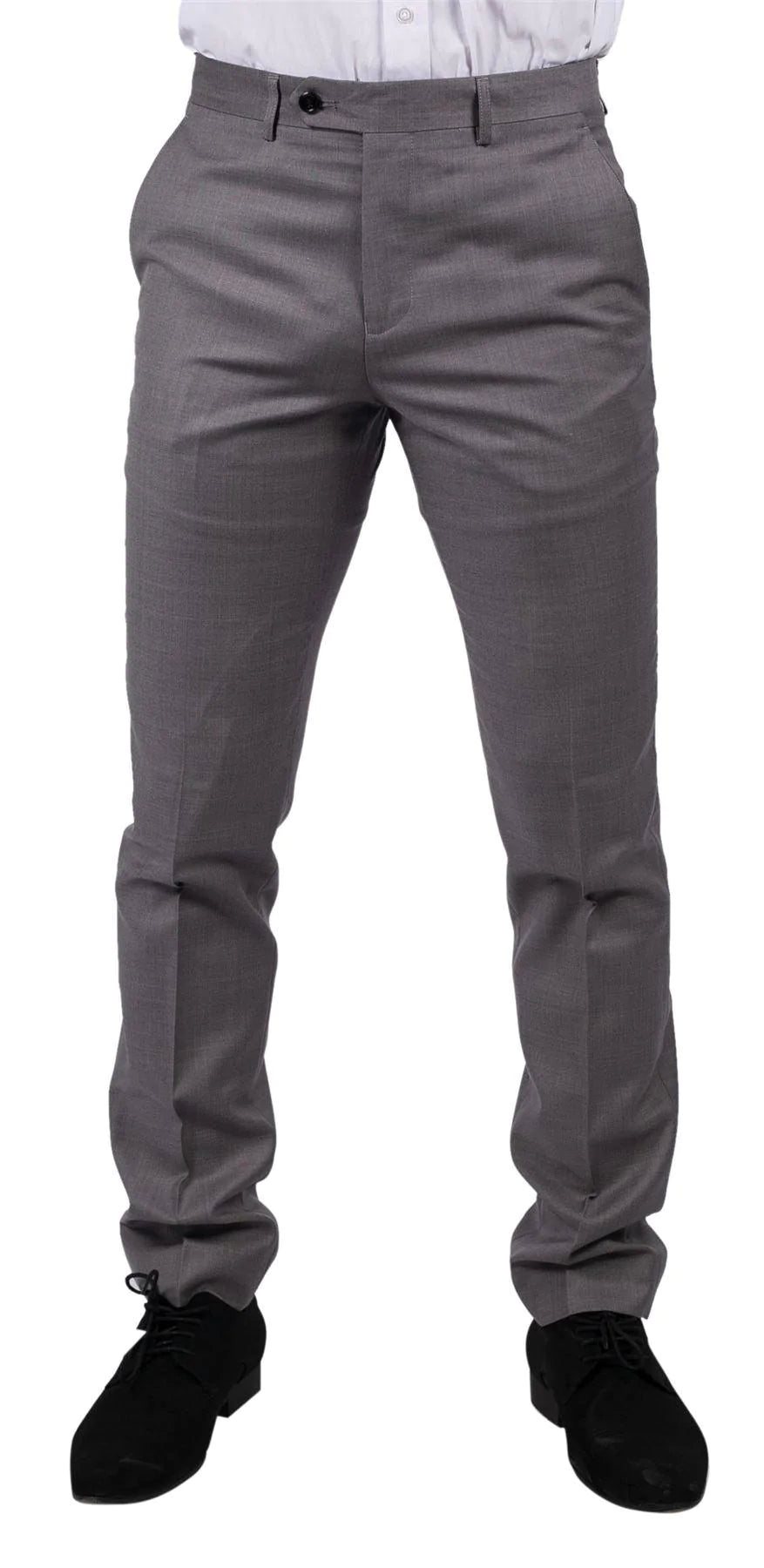 Pantalones de hombre gris claro con costura clásica para bodas, verano y graduaciones. Clásicos para novios.