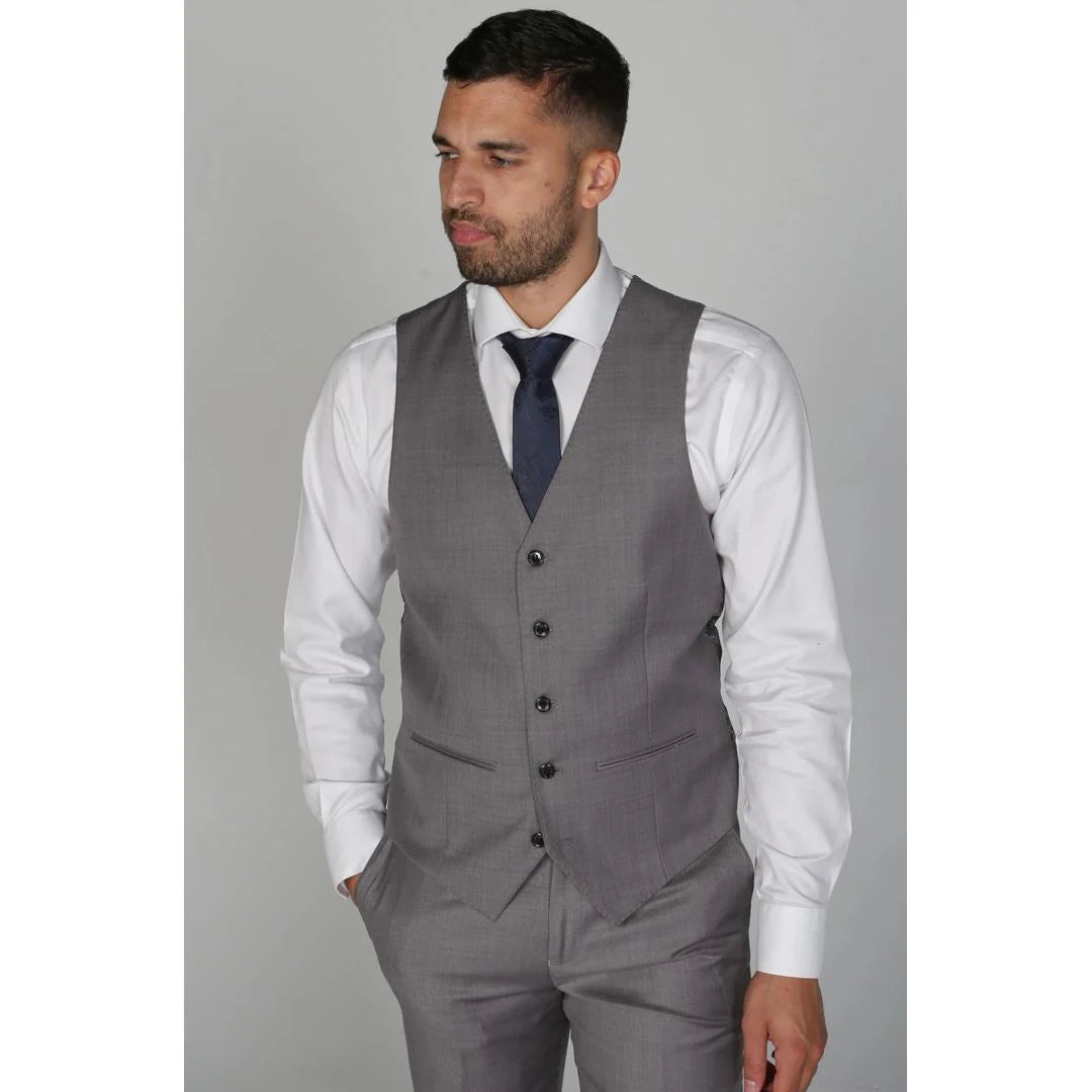 Charles - Chaleco gris para hombre