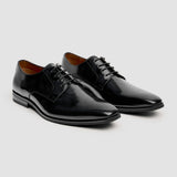 Chester - Zapatos Derby negros de hombre, pulidos y brillantes
