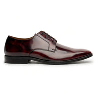 Chester - Zapatos Derby de hombre color burdeos brillante pulido