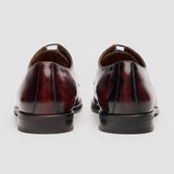 Chester - Zapatos Derby de hombre color burdeos brillante pulido