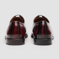 Chester - Zapatos Derby de hombre color burdeos brillante pulido