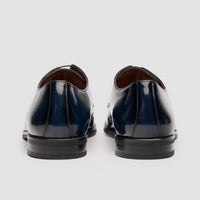 Chester - Zapatos Derby para hombre, azul marino, pulidos y de alto brillo