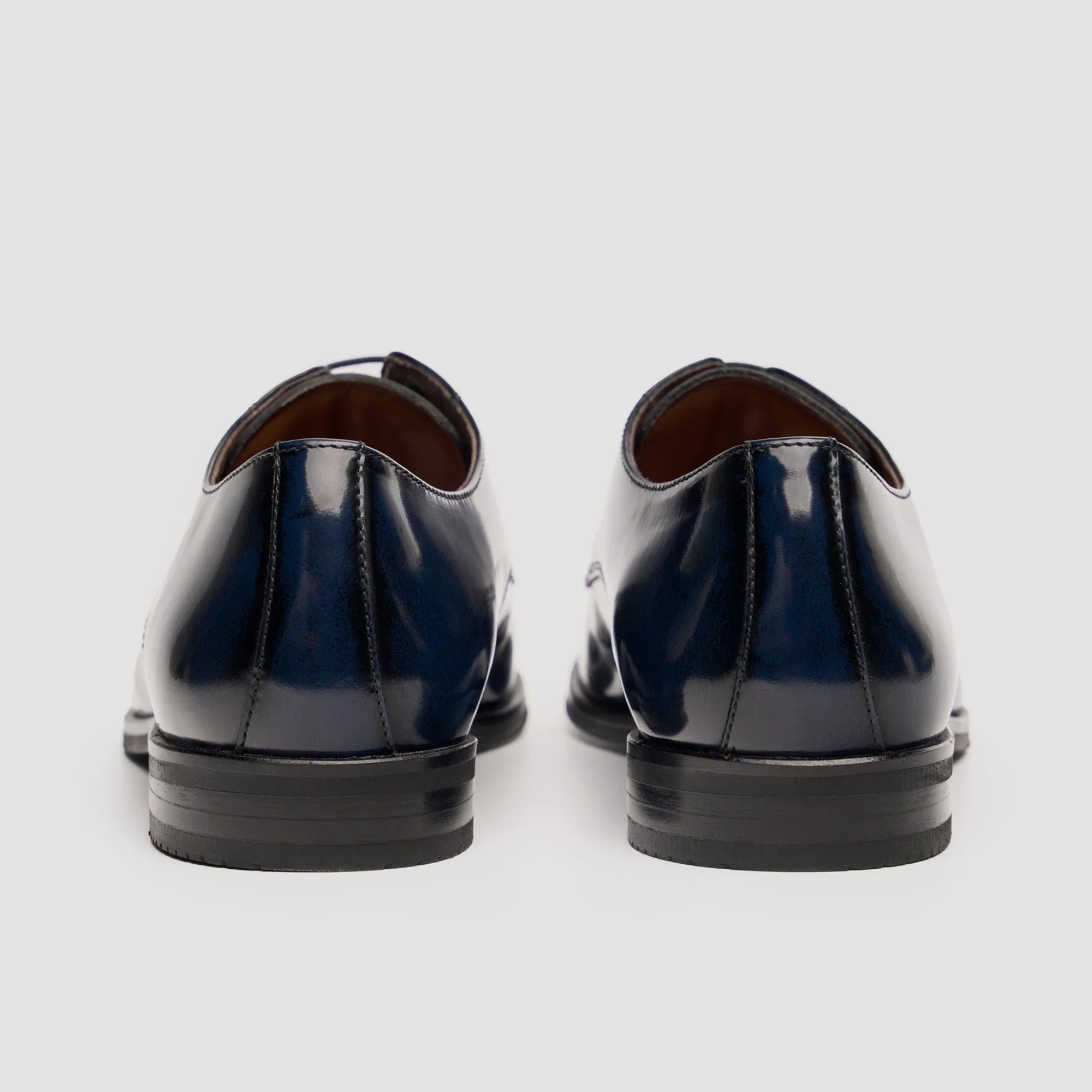 Chester - Zapatos Derby para hombre, azul marino, pulidos y de alto brillo