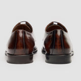 Chester - Zapatos Derby para hombre color tostado brillante
