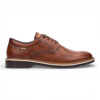 Claret - Zapatos Derby de hombre de cuero marrón con cordones