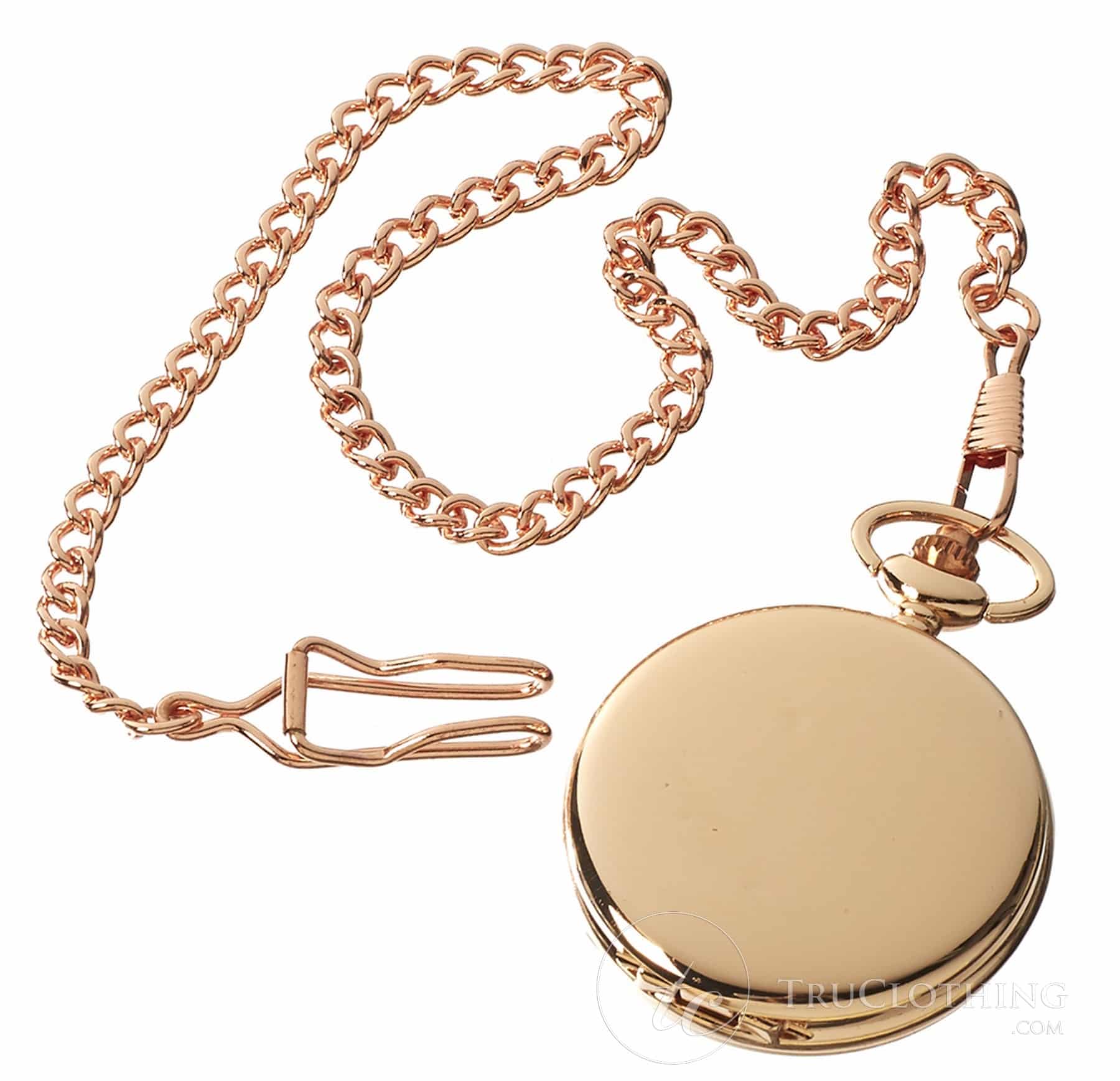 Reloj de bolsillo clásico vintage de los años 20 estilo Peaky Blinders con cadena - Oro rosa