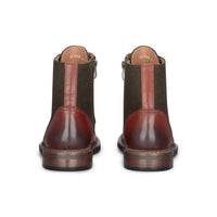 Clifford - Botines de piel brogue para hombre, color marrón caqui.