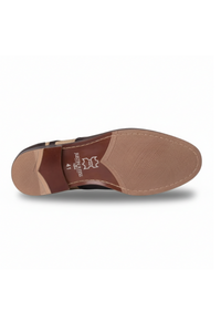 Zapatos brogue Cole para hombre con detalles de lona y cuero marrón