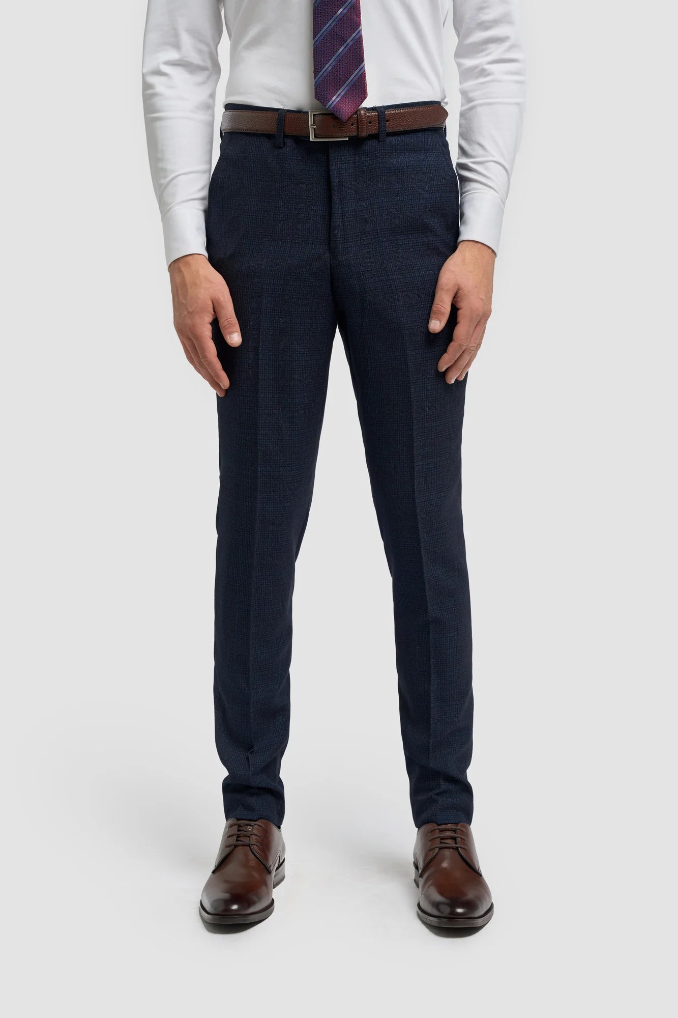 Cavani Connall - Traje vintage de cuadros azul marino para hombre
