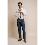 Cody - Pantalones de cuadros azul marino para hombre