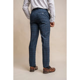 Cody - Pantalones de cuadros azul marino para hombre