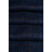 Cody - Pantalones de cuadros azul marino para hombre