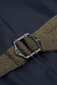 Damon - Chaleco cruzado verde oliva para hombre