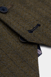 Damon - Chaleco cruzado verde oliva para hombre