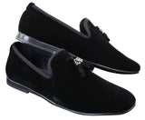 Elong dd0019 - Zapatos de conducción de ante y terciopelo para hombre, estilo mocasín casual elegante, color vino y azul marino.