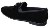 Elong dd0019 - Zapatos de conducción de ante y terciopelo para hombre, estilo mocasín casual elegante, color vino y azul marino.