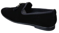 Elong dd0019 - Zapatos de conducción de ante y terciopelo para hombre, estilo mocasín casual elegante, color vino y azul marino.