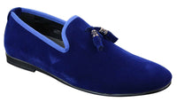 Elong dd0019 - Zapatos de conducción de ante y terciopelo para hombre, estilo mocasín casual elegante, color vino y azul marino.