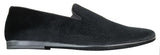 Elong DD0083 - Mocasines de terciopelo para hombre con estampado paisley, estilo casual elegante, color vino, azul marino y negro.