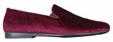 Elong DD0083 - Mocasines de terciopelo para hombre con estampado paisley, estilo casual elegante, color vino, azul marino y negro.