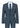 Traje de tres piezas azul para niño, de tweed con estampado de espiga y corte vintage.