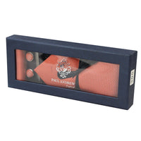 Conjunto de regalo de corbata naranja con cuello de diamante, pañuelo de bolsillo, gemelos y alfiler de corbata para camisa de satén.