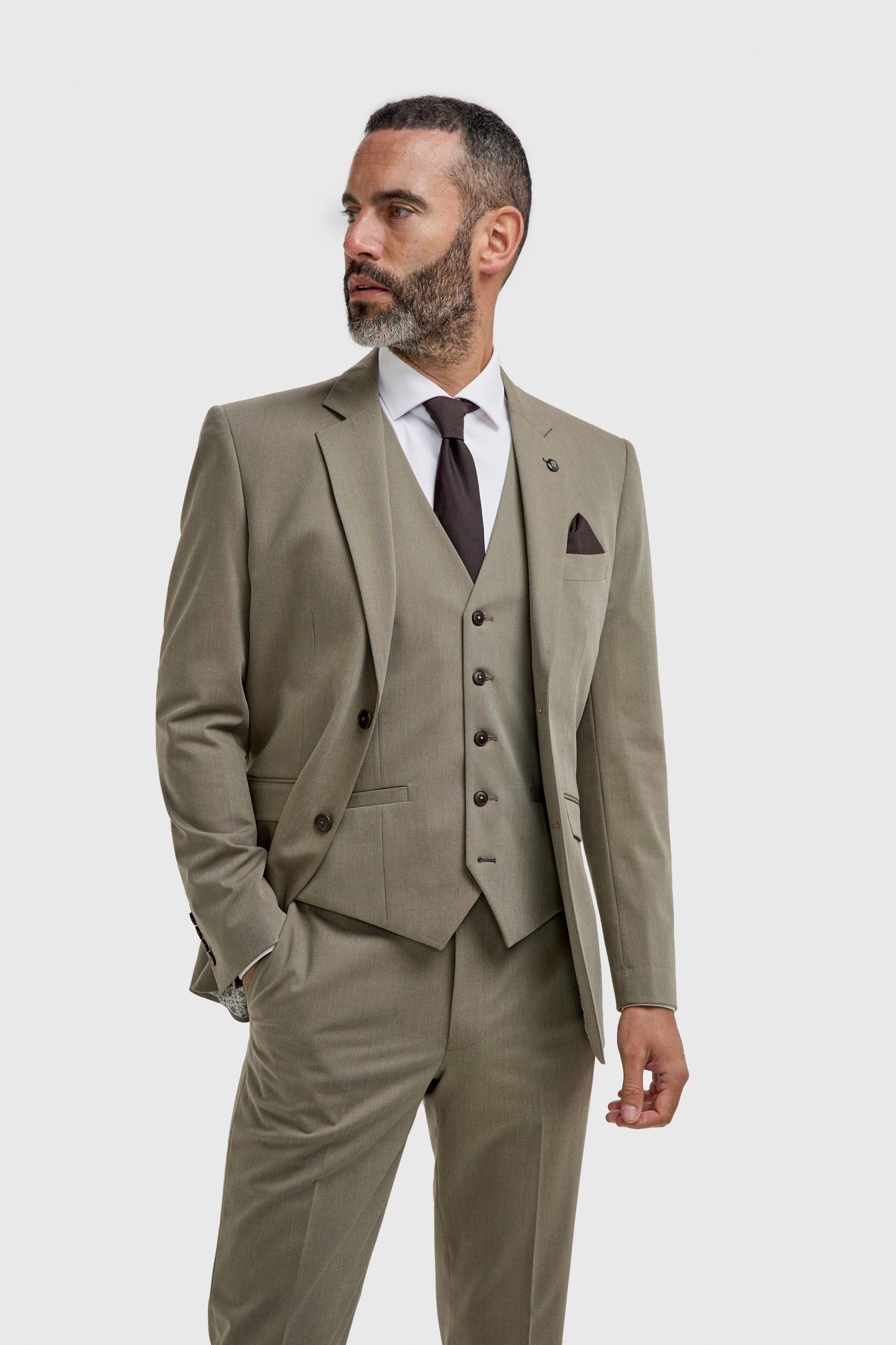 Donatella - Blazer de corte entallado para hombre en color verde salvia
