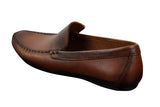 Mocasines de diseño para hombre en piel auténtica, estilo casual elegante, estilo vintage retro.