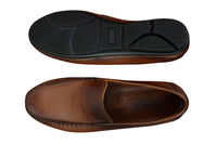 Mocasines de diseño para hombre en piel auténtica, estilo casual elegante, estilo vintage retro.